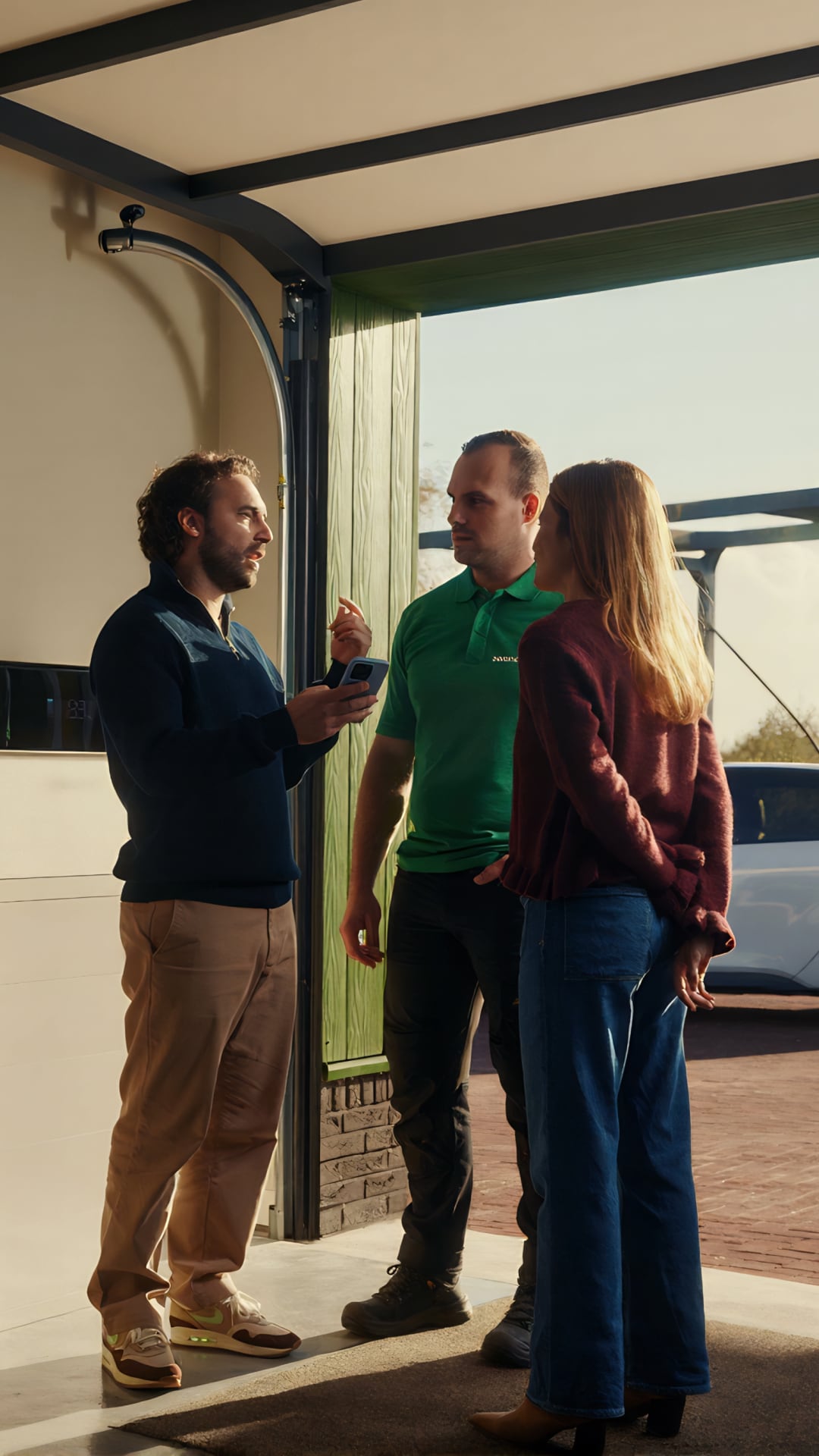 Zonneplan installateur onderweg naar woning